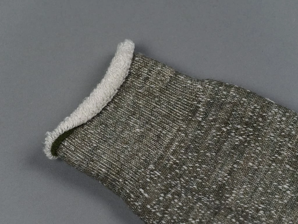 ROTOTO Double Face Crew Socks "Merino Wool & Organic Cotton" Army Green 8 ROTOTO Double Face Crew Socks "Merino Wool & Organic Cotton" Army Green