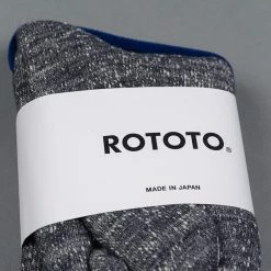 ROTOTO Double Face Crew Socks "Merino Wool & Organic Cotton" Charcoal 12 ROTOTO Double Face Crew Socks