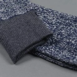 ROTOTO Double Face Crew Socks "Silk & Cotton" Dark Grey/Navy 17 ROTOTO Double Face Crew Socks