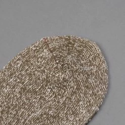 ROTOTO Double Face Crew Socks "Silk & Cotton" Olive/Dark Khaki 14 ROTOTO Double Face Crew Socks