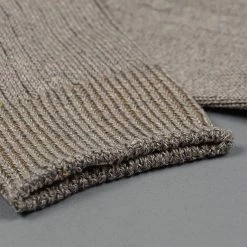 ROTOTO Linen Cotton Ribbed Crew Socks Medium Grey 15 ROTOTO Linen Cotton Ribbed Crew Socks Medium Grey