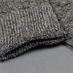 ROTOTO Linen Cotton Ribbed Crew Socks Mix Black 17 ROTOTO Linen Cotton Ribbed Crew Socks Mix Black