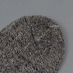 ROTOTO Linen Cotton Ribbed Crew Socks Mix Black 14 ROTOTO Linen Cotton Ribbed Crew Socks Mix Black