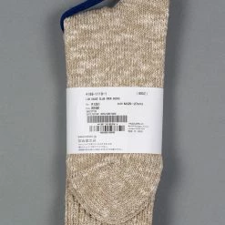 ROTOTO Low Gauge Slub Crew Socks Beige