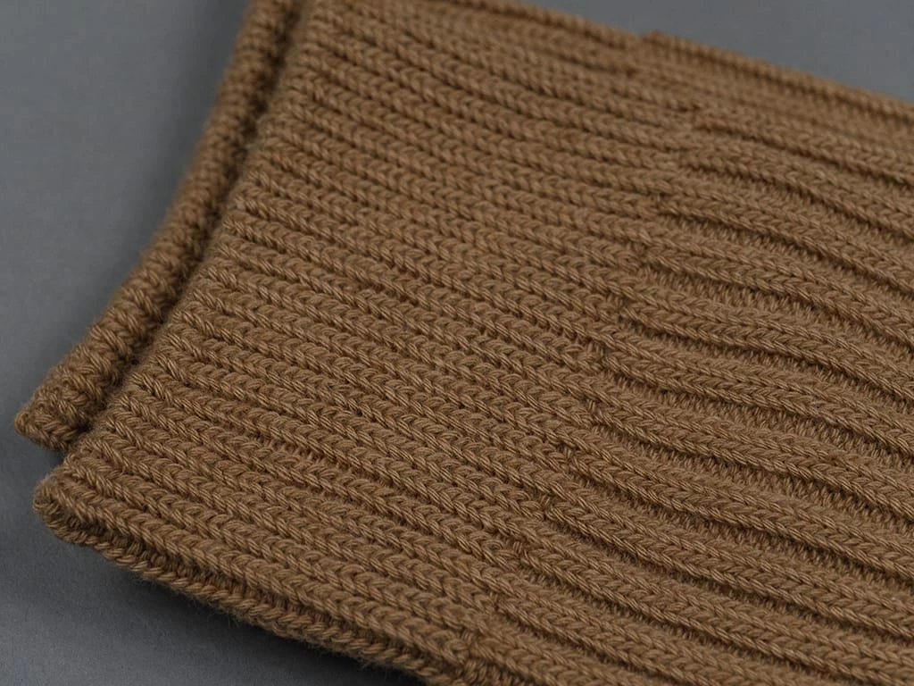 ROTOTO Organic Cotton Daily 3 Pack Ribbed Crew Socks Ecru/Brown 11 ROTOTO Organic Cotton Daily 3 Pack Ribbed Crew Socks Ecru/Brown