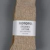 ROTOTO Organic Cotton Daily 3 Pack Ribbed Crew Socks Ecru/Brown 1 ROTOTO Organic Cotton Daily 3 Pack Ribbed Crew Socks Ecru/Brown