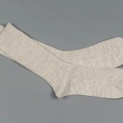 ROTOTO Organic Cotton Daily 3 Pack Ribbed Crew Socks Ecru/Grey 17 ROTOTO Organic Cotton Daily 3 Pack Ribbed Crew Socks Ecru/Grey