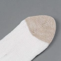 ROTOTO O.S. Ribbed Crew Socks White/Navy/Yellow 12 ROTOTO O.S. Ribbed Crew Socks White/Navy/Yellow