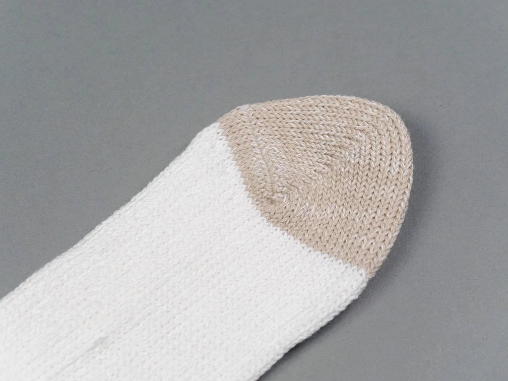 ROTOTO O.S. Ribbed Crew Socks White/Navy/Yellow 7 ROTOTO O.S. Ribbed Crew Socks White/Navy/Yellow