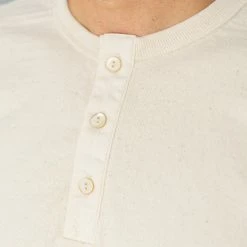 Samurai Jeans SJST-SC02 Japanese Cotton Henley T-Shirt Natural 22 Samurai Jeans SJST-SC02 Japanese Cotton Henley T-Shirt Natural