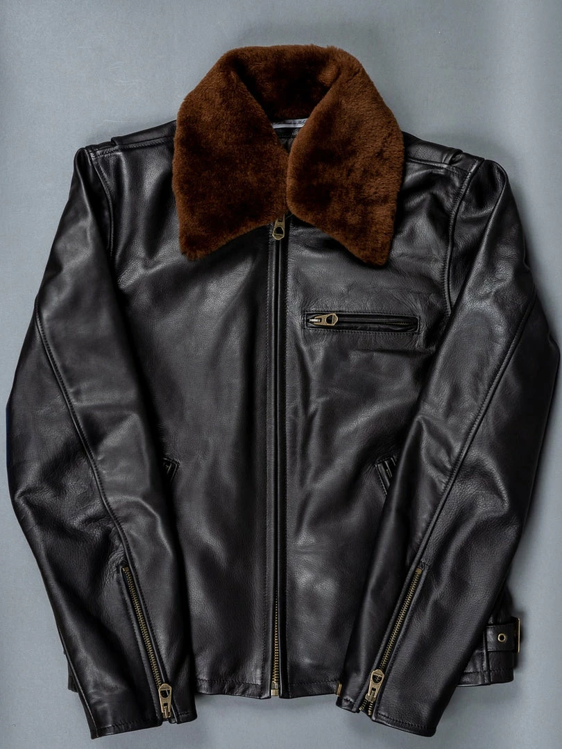 Shangri-La Heritage "Varenne" Fur Collar Black Leather Jacket 14 Shangri-La Heritage "Varenne" Fur Collar Black Leather Jacket