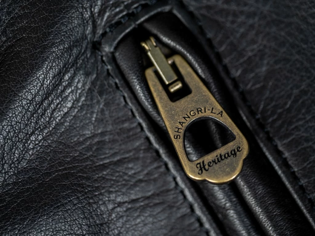 Shangri-La Heritage "Varenne" Fur Collar Black Leather Jacket 30 Shangri-La Heritage "Varenne" Fur Collar Black Leather Jacket