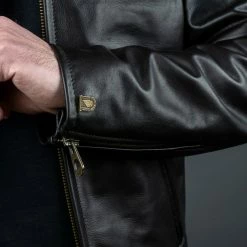 Shangri-La Heritage "Varenne" Fur Collar Black Leather Jacket 47 Shangri-La Heritage