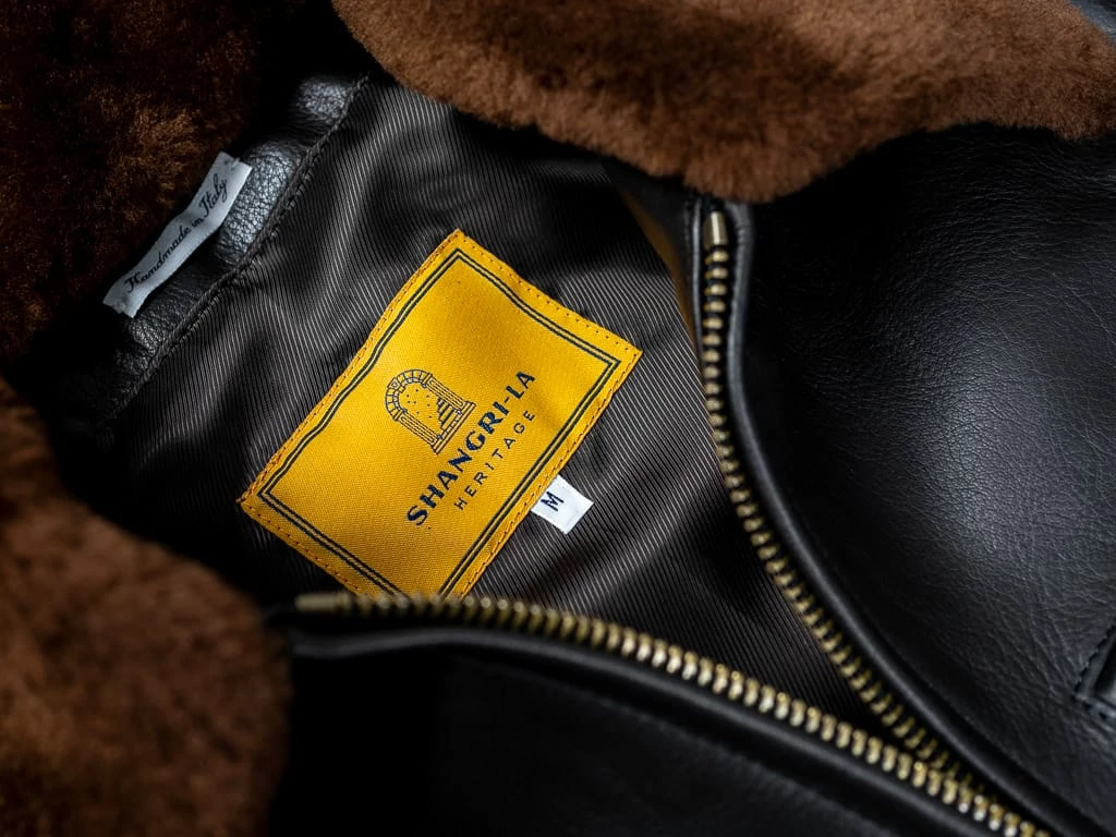 Shangri-La Heritage "Varenne" Fur Collar Black Leather Jacket 17 Shangri-La Heritage "Varenne" Fur Collar Black Leather Jacket