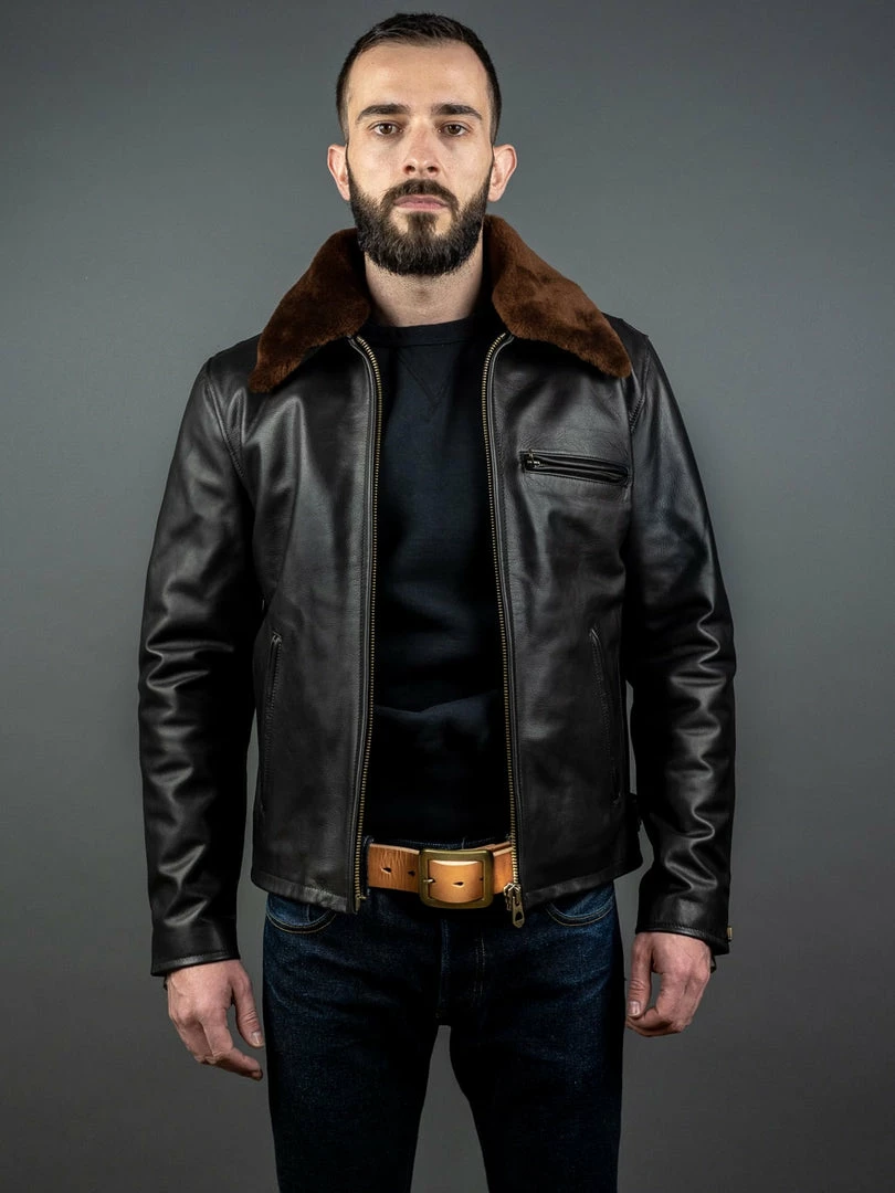 Shangri-La Heritage "Varenne" Fur Collar Black Leather Jacket 6 Shangri-La Heritage "Varenne" Fur Collar Black Leather Jacket