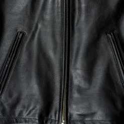 Shangri-La Heritage "Varenne" Fur Collar Black Leather Jacket 58 Shangri-La Heritage