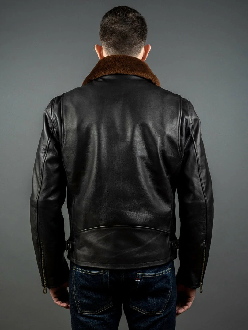 Shangri-La Heritage "Varenne" Fur Collar Black Leather Jacket 4 Shangri-La Heritage "Varenne" Fur Collar Black Leather Jacket