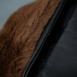 Shangri-La Heritage "Varenne" Fur Collar Black Leather Jacket 54 Shangri-La Heritage