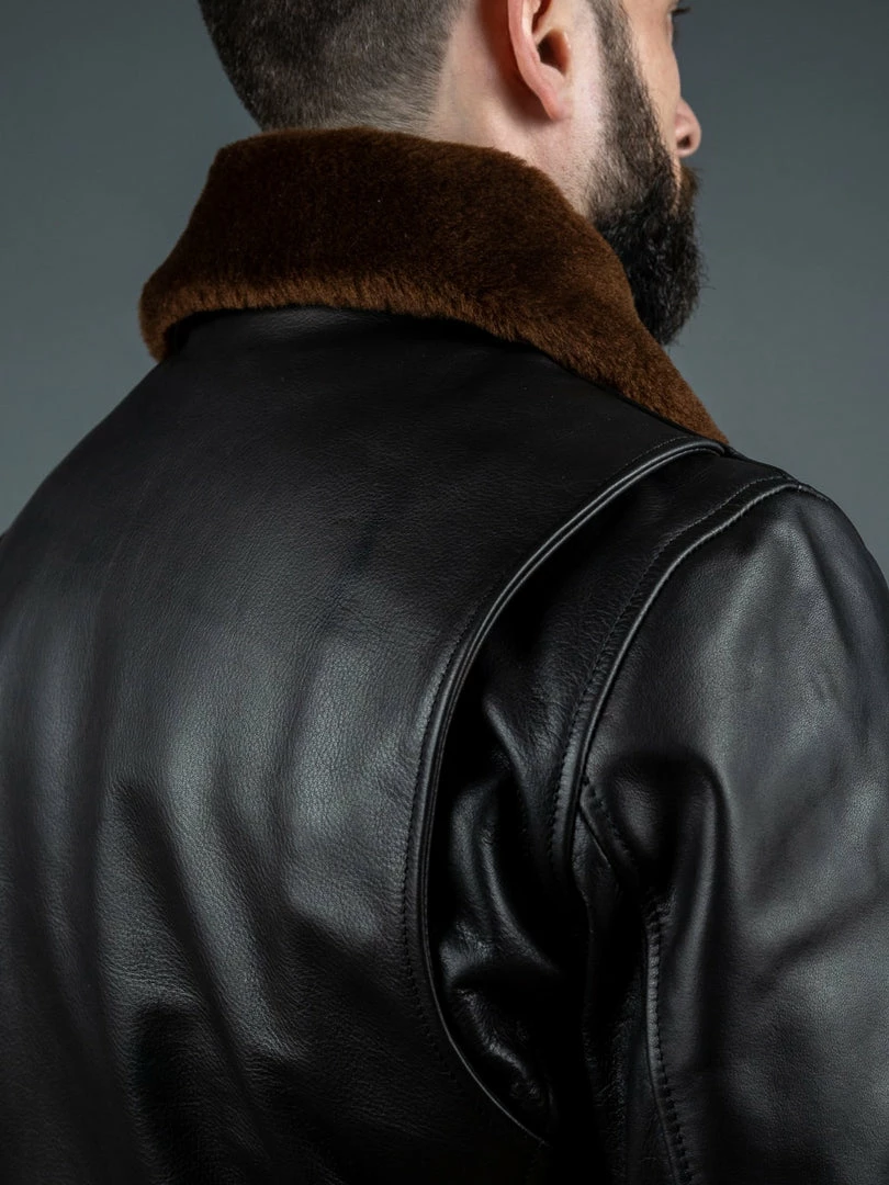 Shangri-La Heritage "Varenne" Fur Collar Black Leather Jacket 10 Shangri-La Heritage "Varenne" Fur Collar Black Leather Jacket