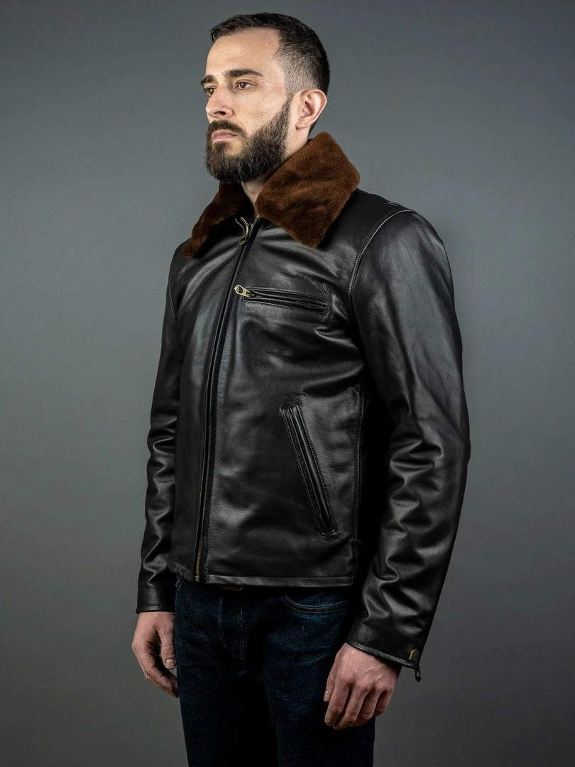 Shangri-La Heritage "Varenne" Fur Collar Black Leather Jacket 5 Shangri-La Heritage "Varenne" Fur Collar Black Leather Jacket