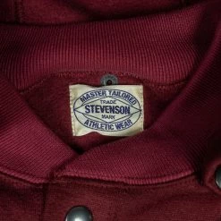 Stevenson Overall Co. Detachable Hooded Athletic Jacket Burgundy