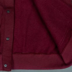 Stevenson Overall Co. Detachable Hooded Athletic Jacket Burgundy
