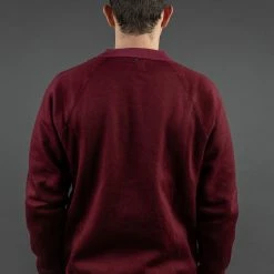 Stevenson Overall Co. Detachable Hooded Athletic Jacket Burgundy