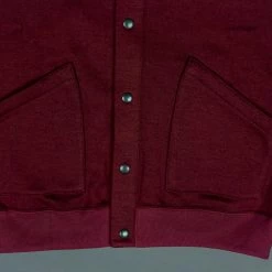 Stevenson Overall Co. Detachable Hooded Athletic Jacket Burgundy