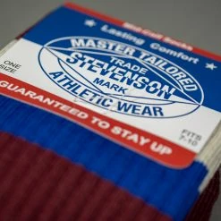 Stevenson Overall Co. Athletic Socks Burgundy