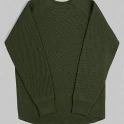 Stevenson Overall Co. Merino Wool Thermal Long Sleeve Shirt Olive NEW ARRIVALS