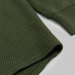 Stevenson Overall Co. Merino Wool Thermal Long Sleeve Shirt Olive NEW ARRIVALS