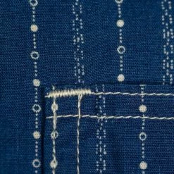 STUDIO D´ARTISAN Studio D'Artisan Indigo Wabash Band Collar Shirt 45 STUDIO D´ARTISAN Studio D'Artisan Indigo Wabash Band Collar Shirt