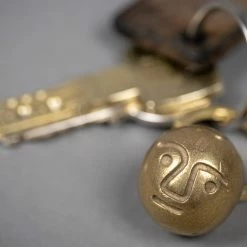 TENDER CO. ACCESSORIES Tender Lost Wax-Cast Polished Brass Ball Keyring