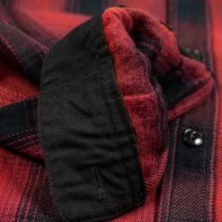 The Flat Head Ombré Flannel Shirt Red