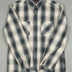 The Flat Head Ombré Flannel Shirt Ivory