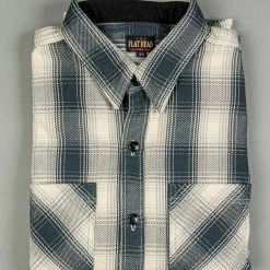 The Flat Head Ombré Flannel Shirt Ivory