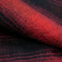 The Flat Head Ombré Flannel Shirt Red