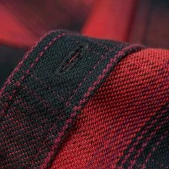 The Flat Head Ombré Flannel Shirt Red