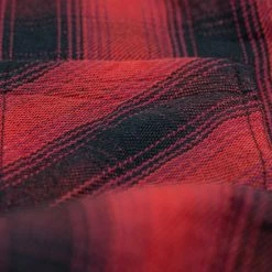 The Flat Head Ombré Flannel Shirt Red