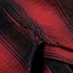 The Flat Head Ombré Flannel Shirt Red