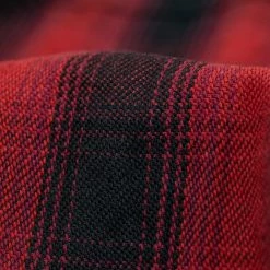 The Flat Head Ombré Flannel Shirt Red