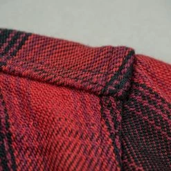 The Flat Head Ombré Flannel Shirt Red