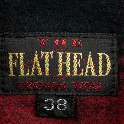 The Flat Head Ombré Flannel Shirt Red