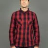 The Flat Head Ombré Flannel Shirt Red