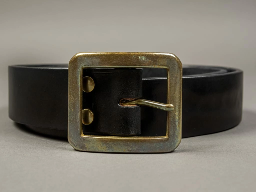 The Strike Gold Leather Belt Black 3 The Strike Gold Leather Belt Black