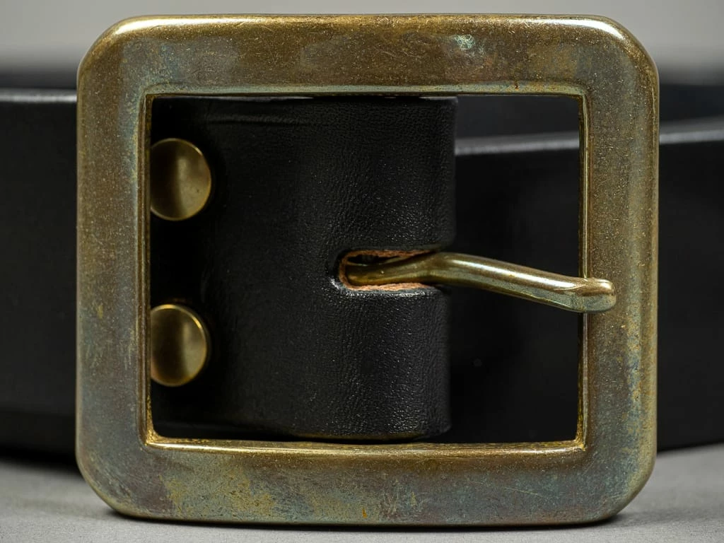 The Strike Gold Leather Belt Black 4 The Strike Gold Leather Belt Black