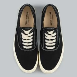 NEW ARRIVALS Trophy Clothing Mill Boat Shoes Black X Cream