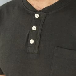 Trophy Clothing OD Henley Tee Gun Black
