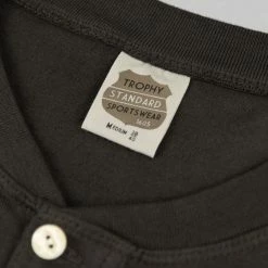 Trophy Clothing OD Henley Tee Gun Black