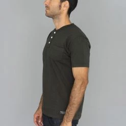 Trophy Clothing OD Henley Tee Gun Black